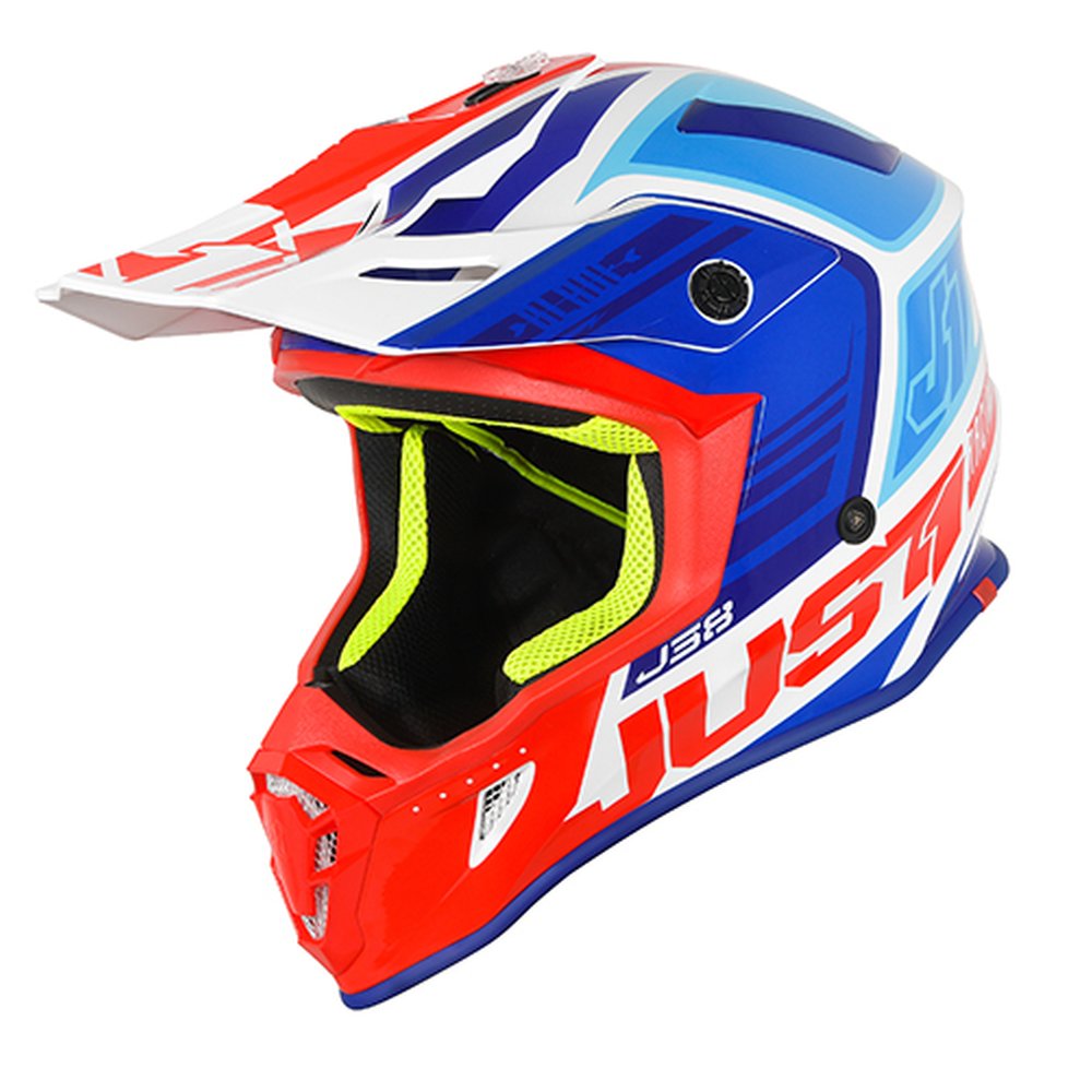 JUST1 J38 Blade Motocross Helm blau rot weiss Helmet