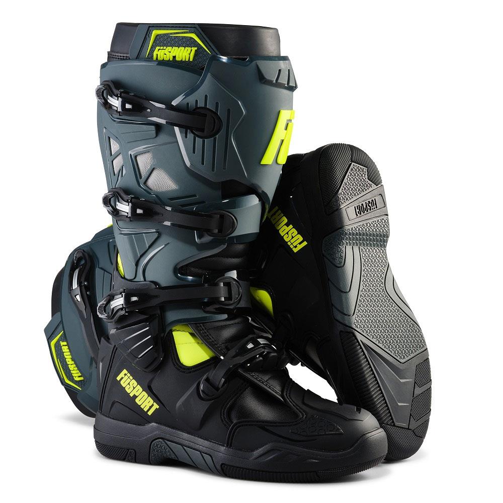 FÜSPORT XP2 Motocross Stiefel schwarz gelb