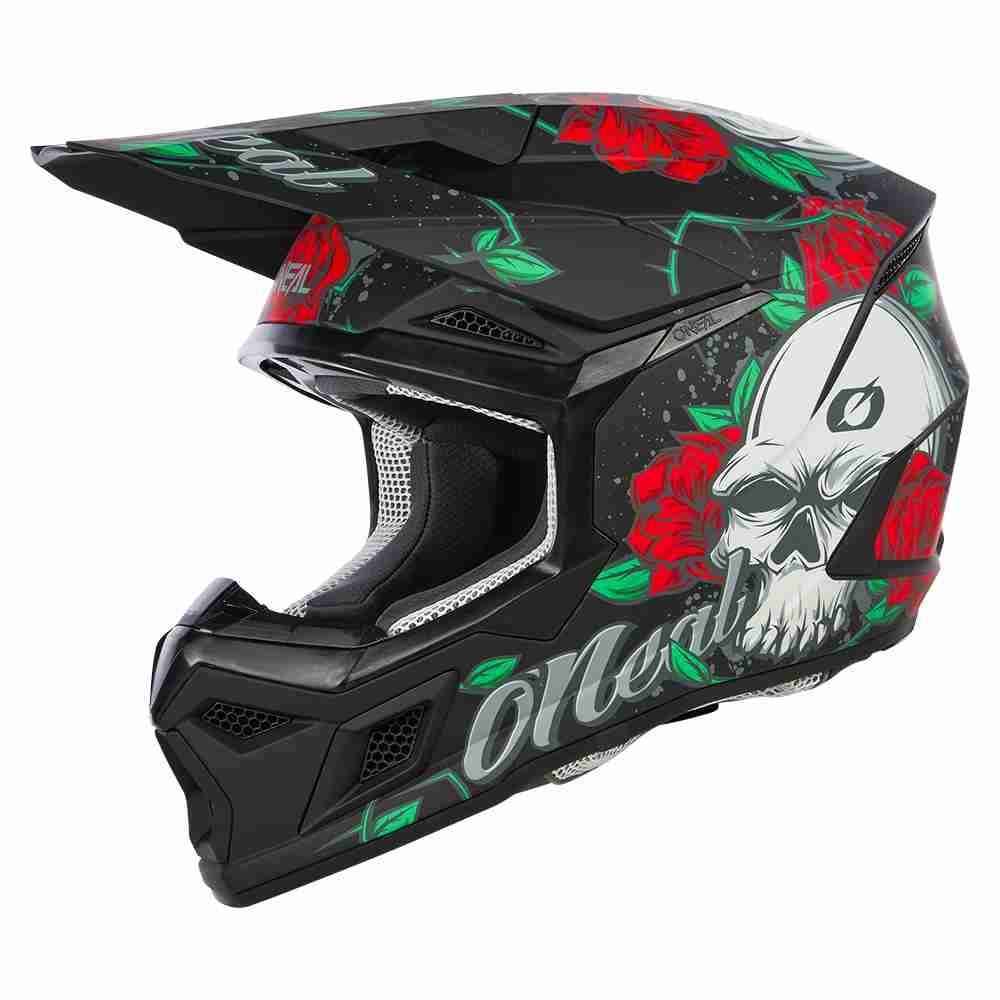 ONEAL 3SRS Youth Melancia Kinder Motocross Helm schwarz multi