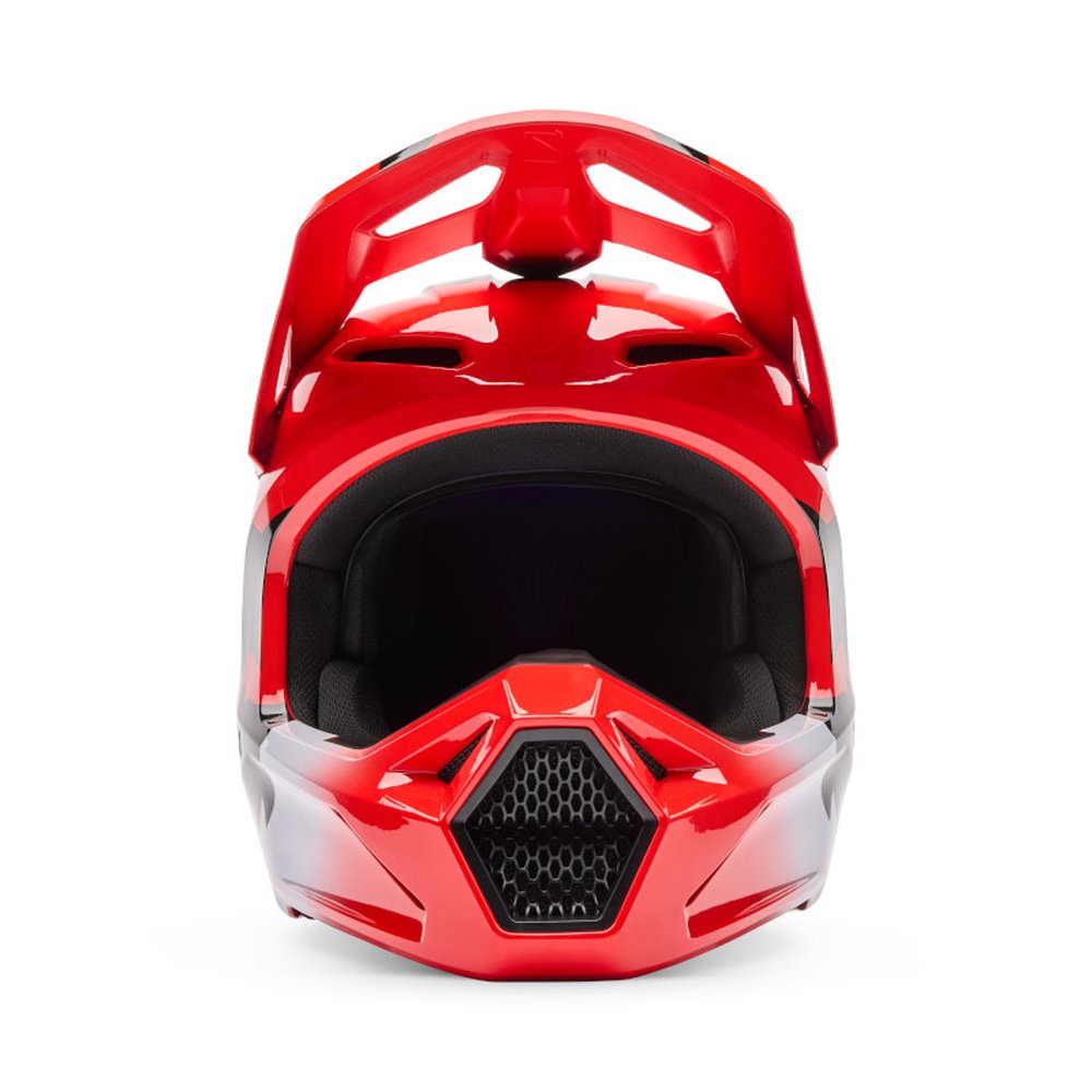 FOX V1 SHIELD Motocross Helm Neon Rot