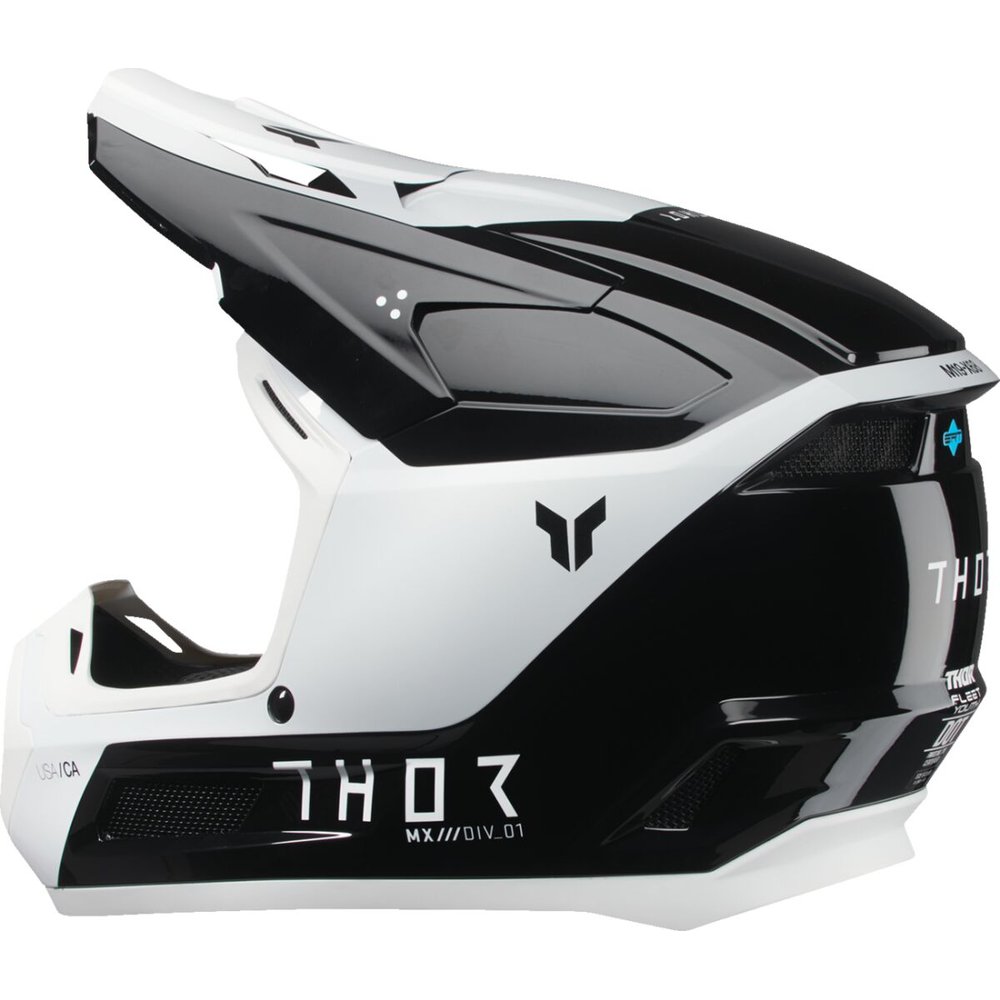 THOR Fleet Kinder Motocross Helm Storm schwarz weiss