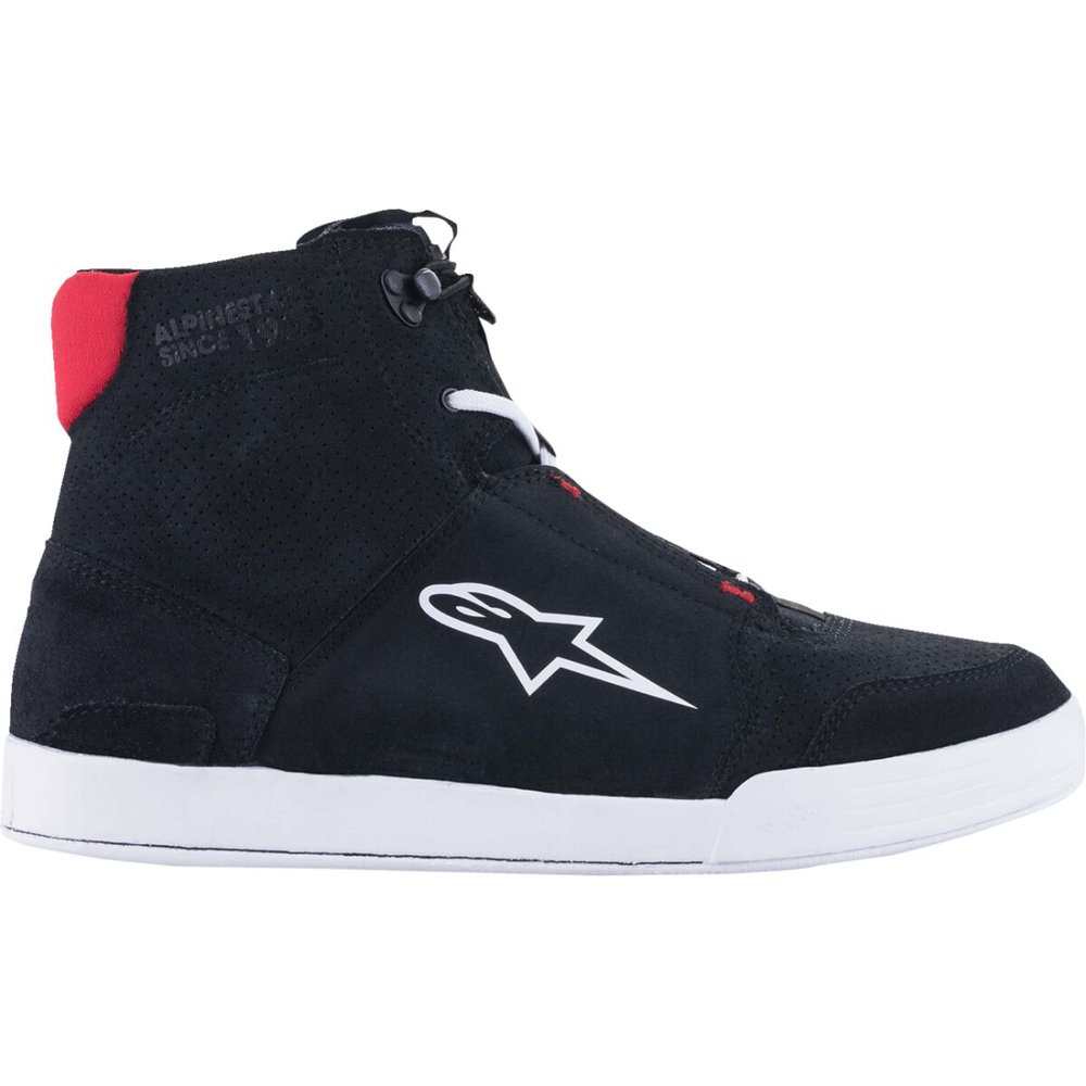 ALPINESTARS Chrome Motorrad Schuhe schwarz weiss rot
