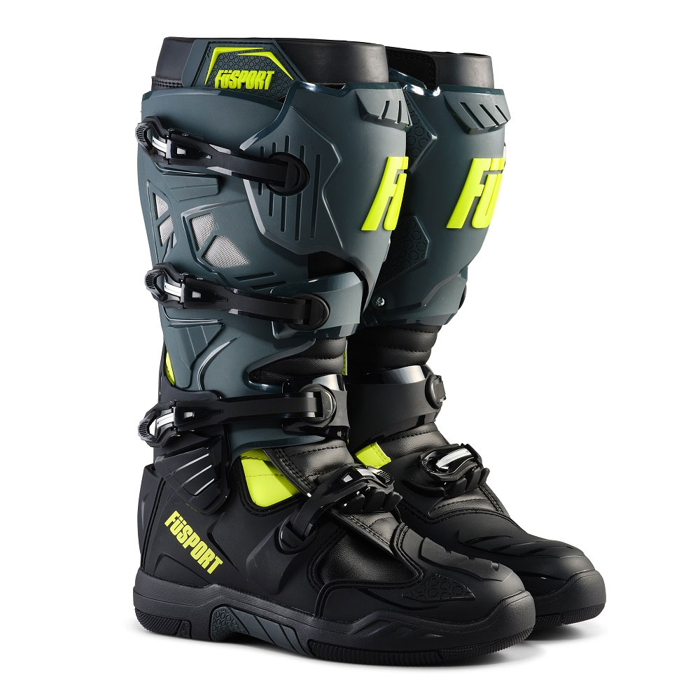 FÜSPORT XP2 Motocross Stiefel schwarz gelb