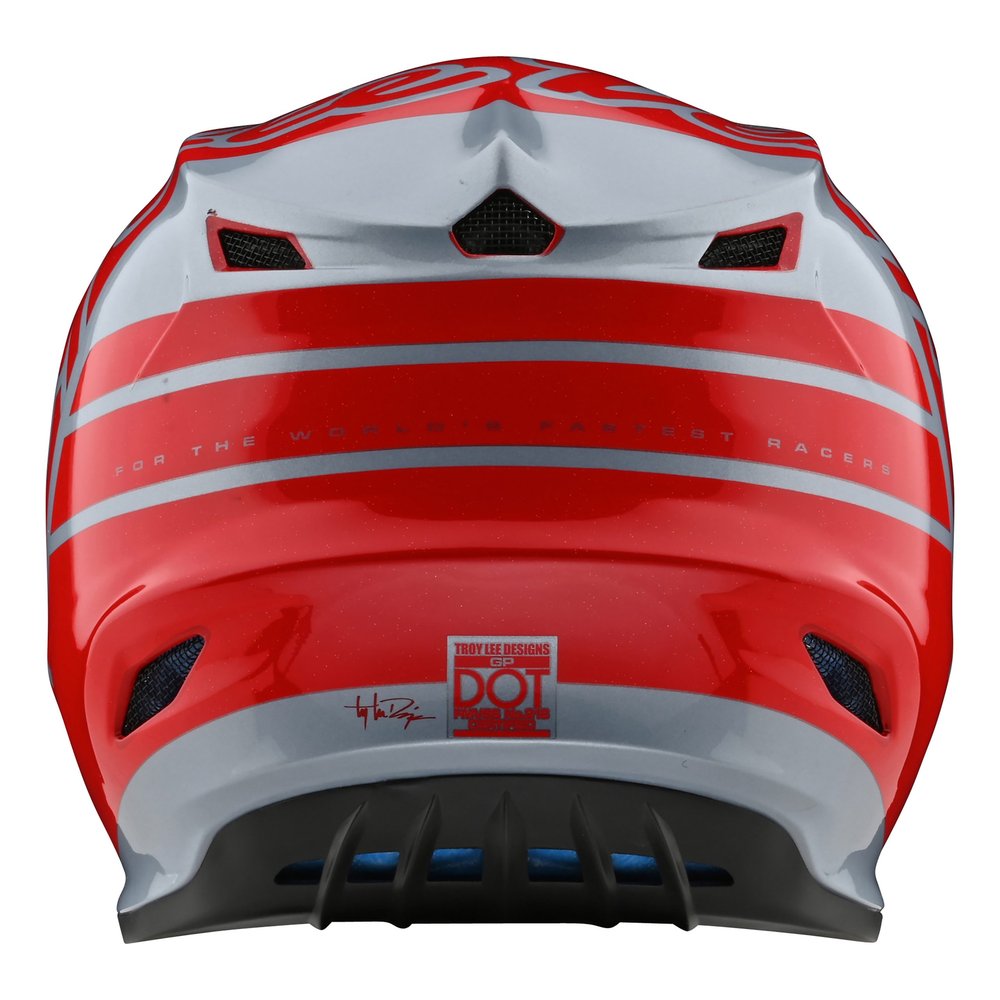 TROY LEE DESIGNS SE4 Silhouette Motocross Helm rot silber