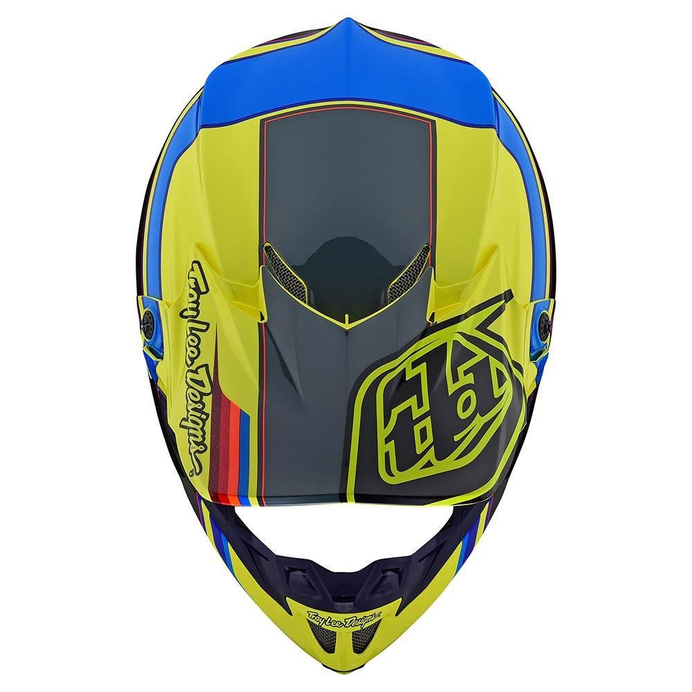 TROY LEE DESIGNS SE4 Speed Motocross Helm gelb grau