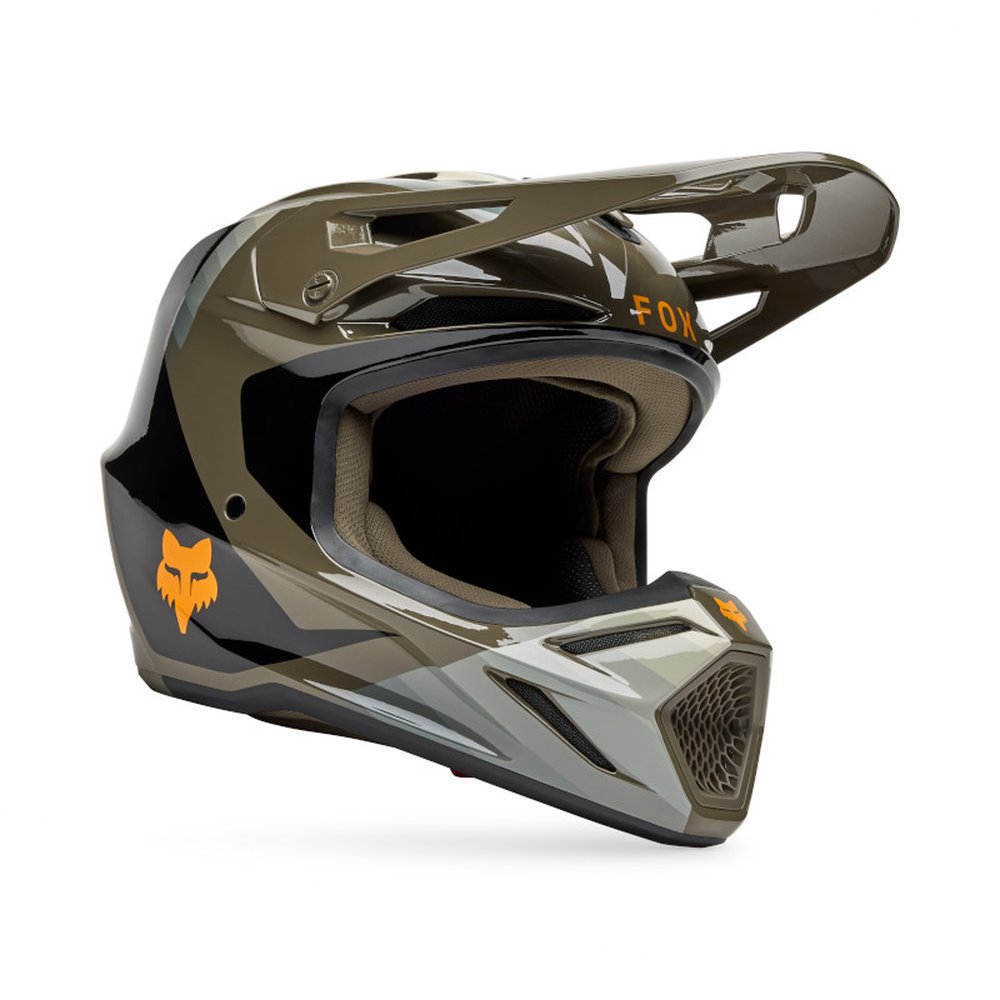 FOX V3 FADE Motocross Helm Braun/Schwarz