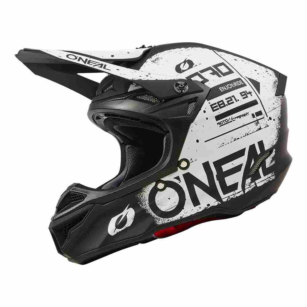 ONEAL 5SRS Scarz Polyacrylite Motocross Helm schwarz weiss