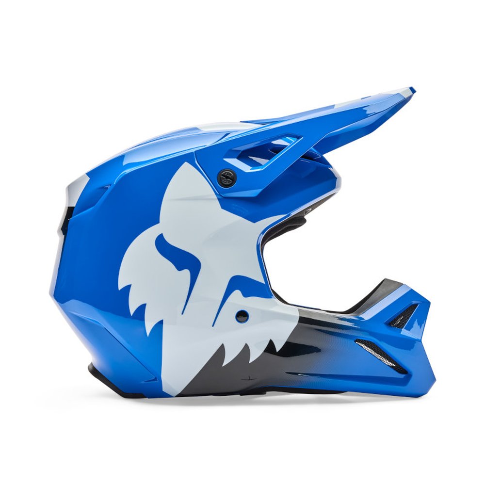 FOX V1 SHIELD Motocross Helm Blau
