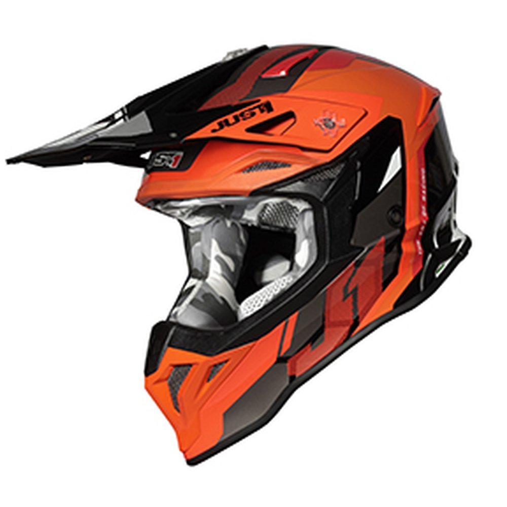 JUST1 J39 Reactor Motocross Helm orange schwarz