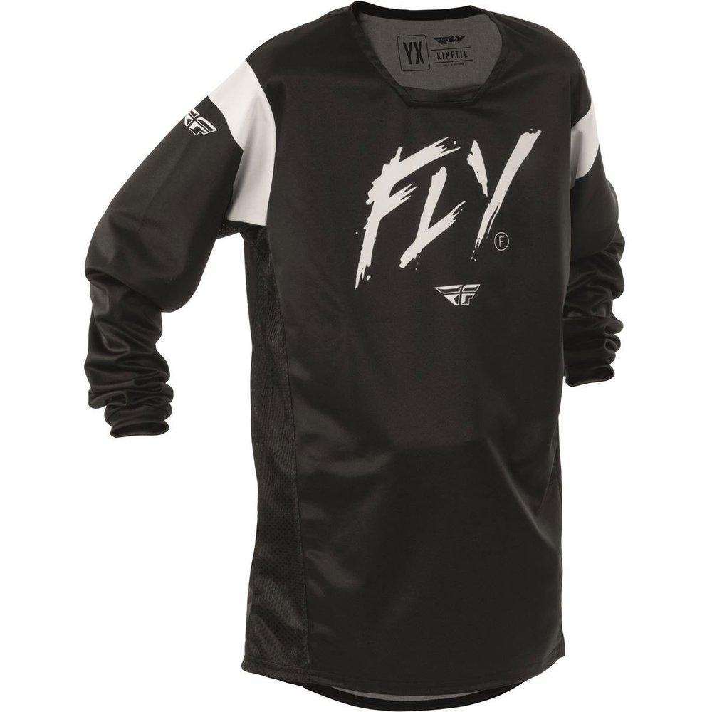 FLY Kinetic Jersey Kinder Youth Stoke schwarz/weiss