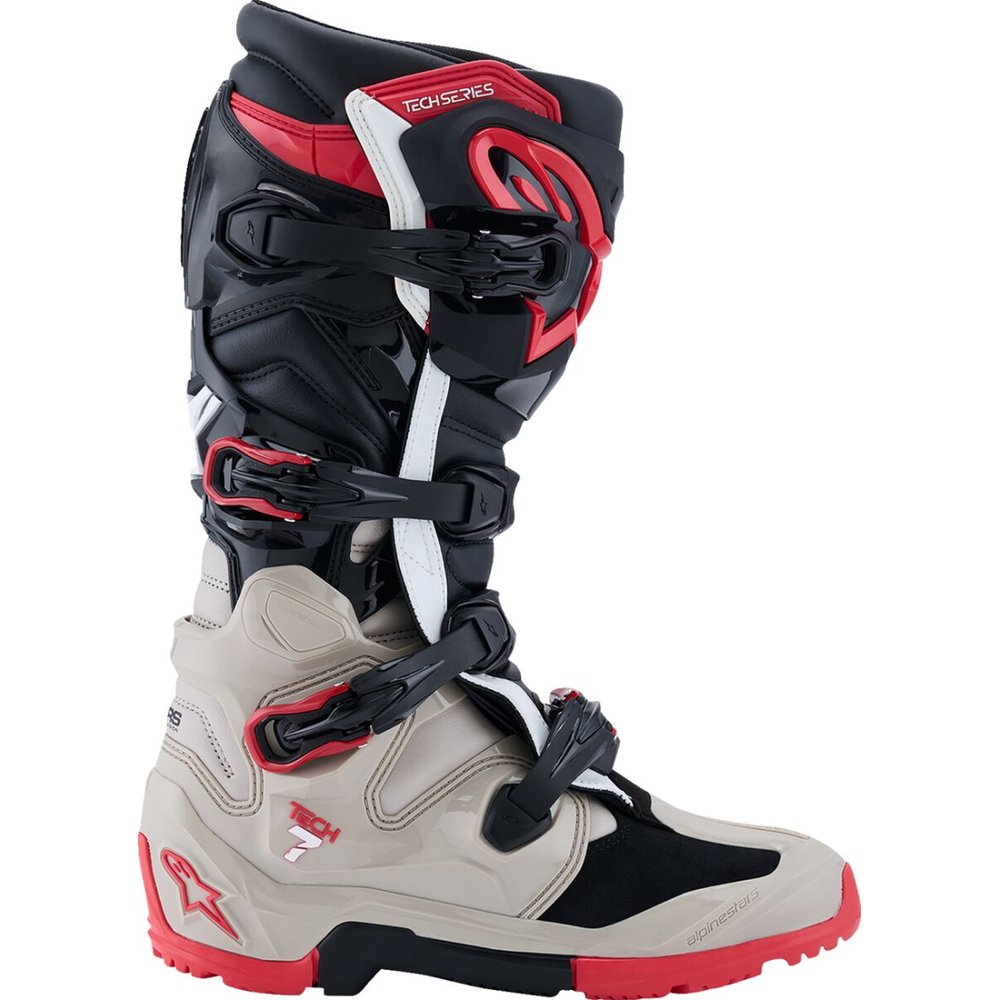 ALPINESTARS Tech 7 Motocross Stiefel Enduro schwarz/hell grau/hell rot ALPINESTARS Tech 7 Motocross Stiefel Enduro schwarz/hell grau/hell rot