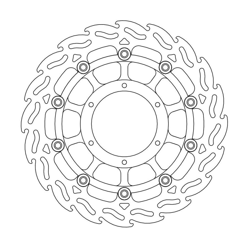 MOTO-MASTER Bremsscheibe Flame vorne rechts schwarz