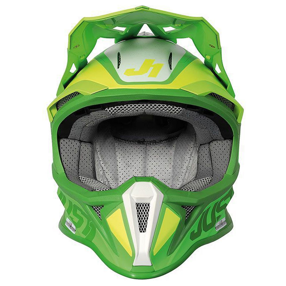 JUST1 J18 MIPS Pulsar Motocross Helm Lime grün