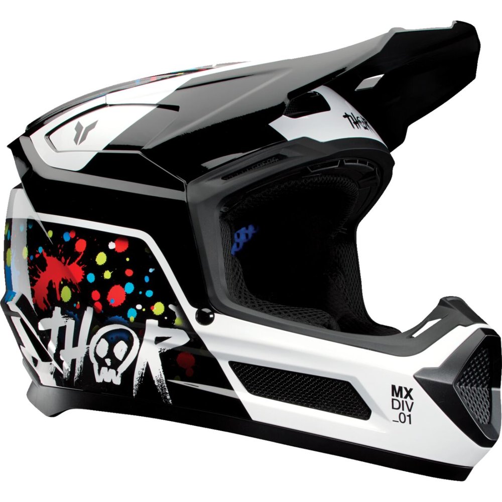 THOR Fleet Kinder Motocross Helm Splat schwarz