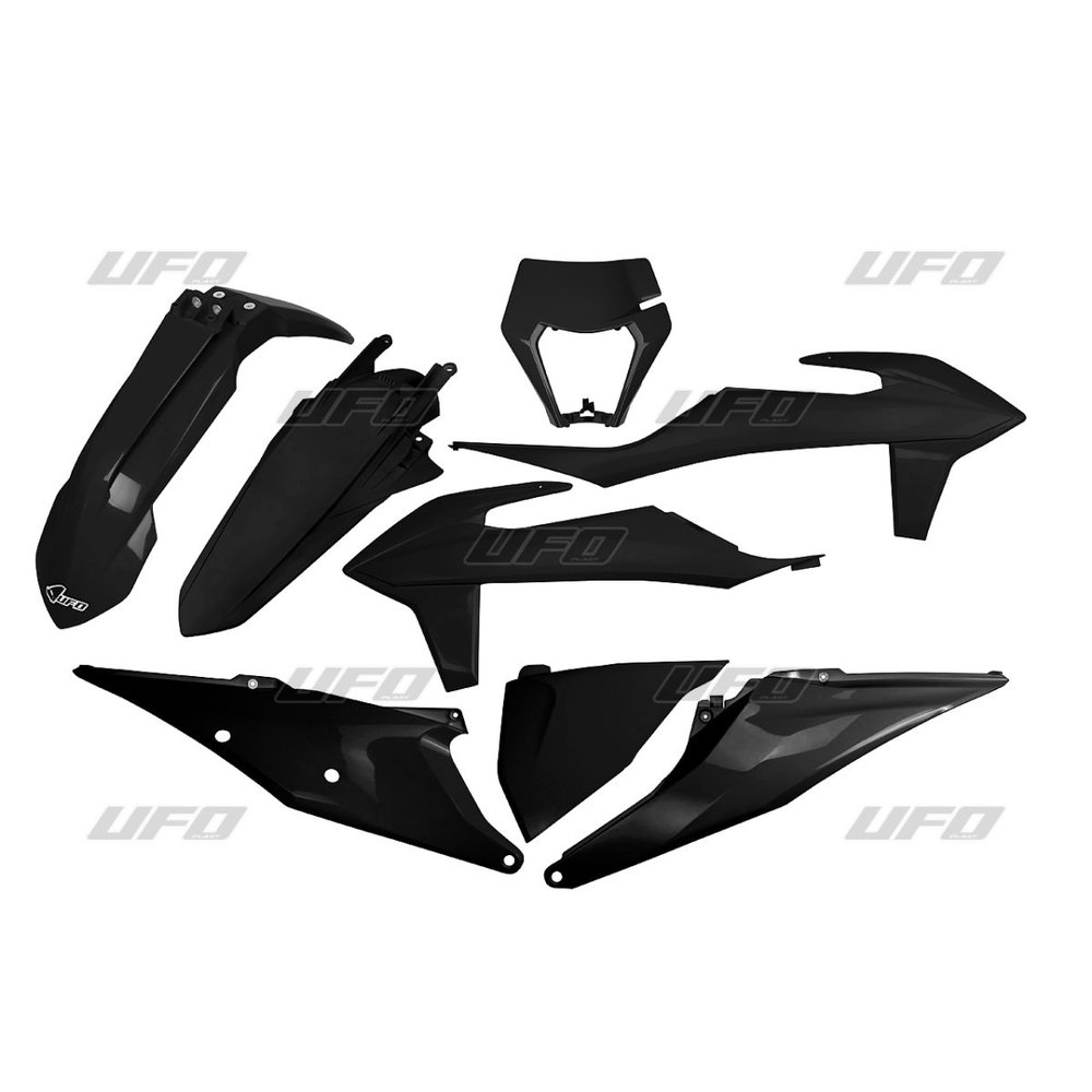 UFO Komplettes Karosserie-Kit Plastikteile passend für KTM EXC schwarz