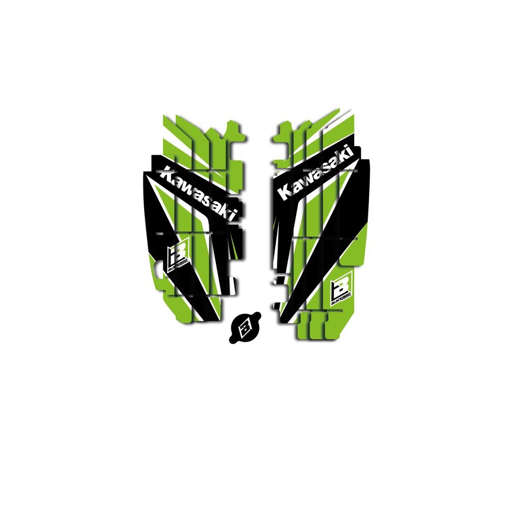 BLACKBIRD RACING Replica Kühlerschutz-Dekorsatz Aufkleber Kawasaki KXF