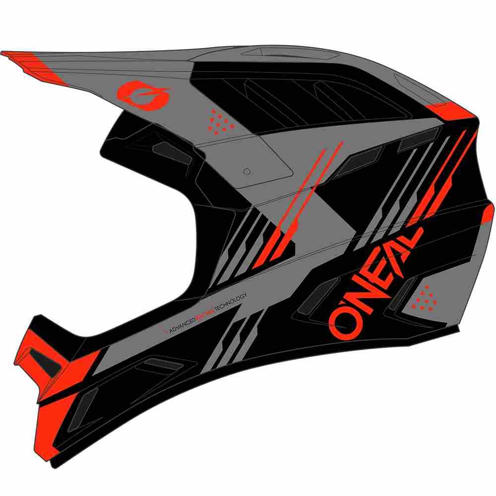 ONEAL Backflip Strike MTB Helm schwarz grau rot