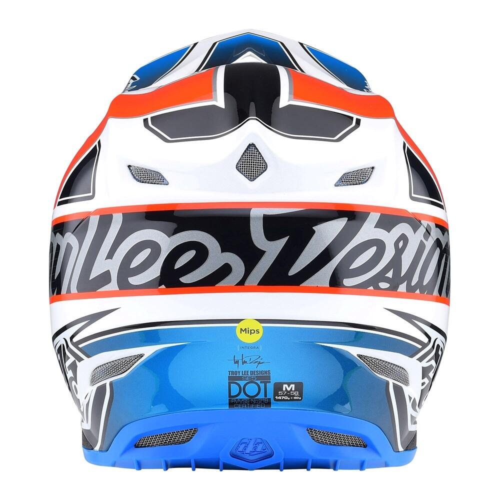 TROY LEE DESIGNS SE5 Team Motocross Helm orange blau