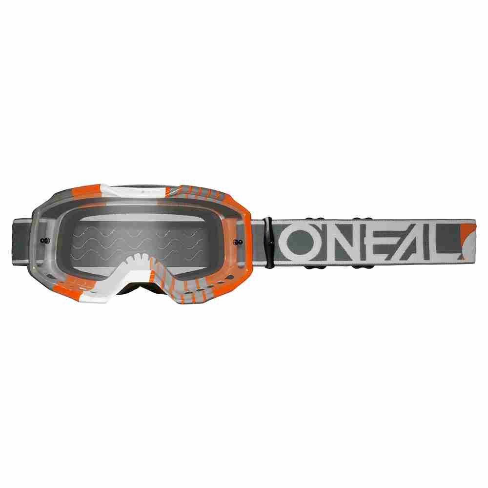 ONEAL B-10 Duplex Brille weiss grau orange - klar