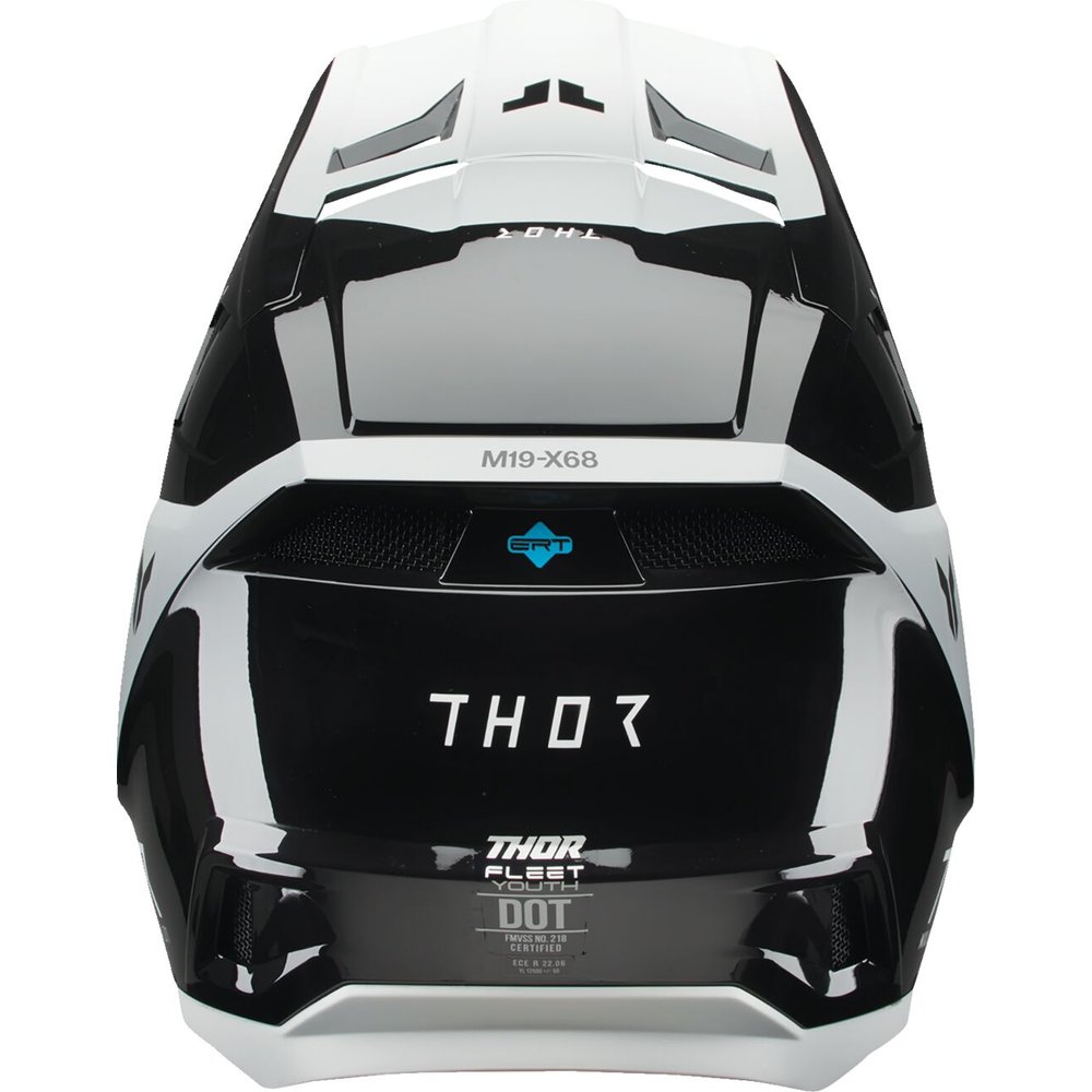 THOR Fleet Kinder Motocross Helm Storm schwarz weiss