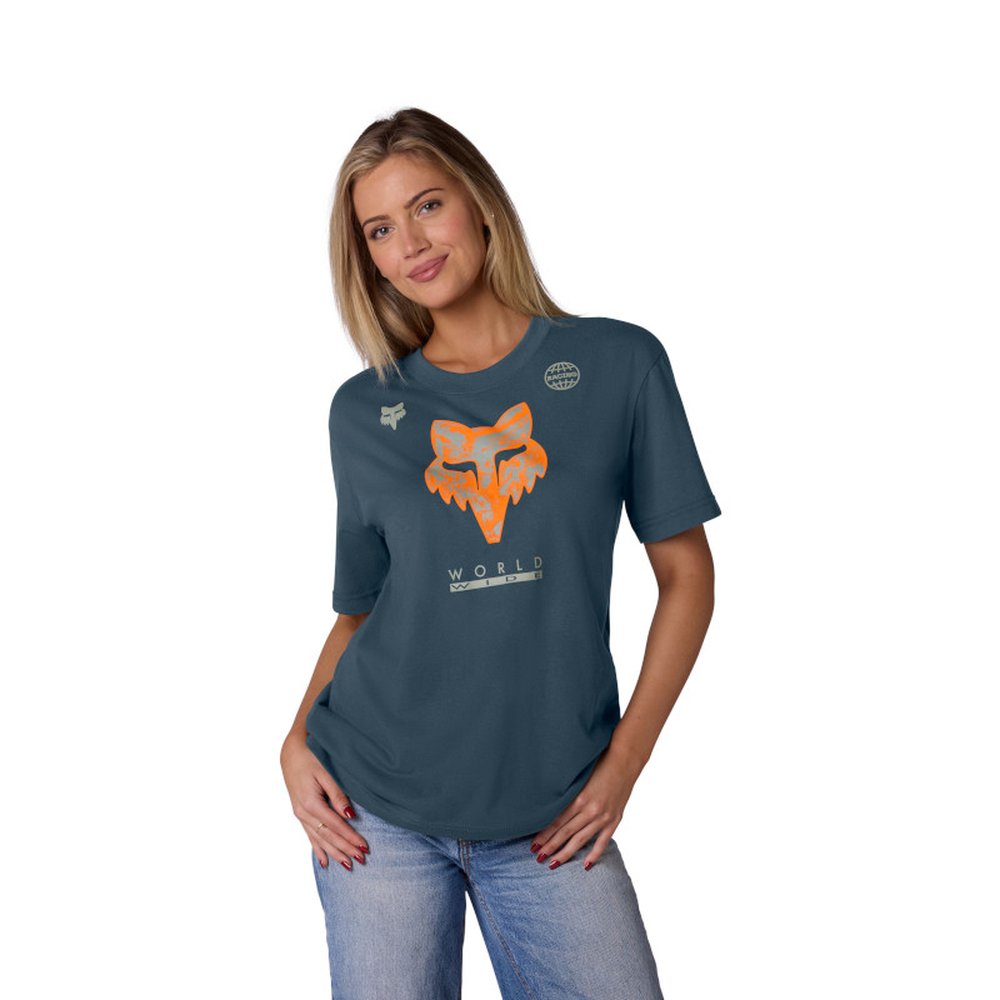 FOX W IMAGE PRINT SS T-Shirt für Frauen Deep Cobalt