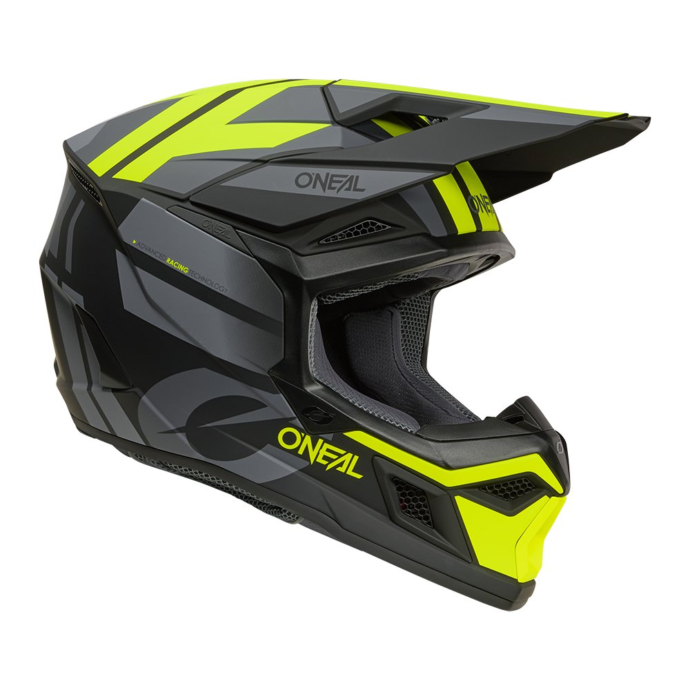 ONEAL 3SRS Motocross Helm Ride schwarz/grau/neon gelb