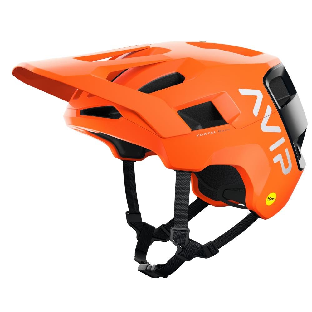 POC Kortal Race Mips MTB Helm fluorescent orange avip/uranium schwarz matt