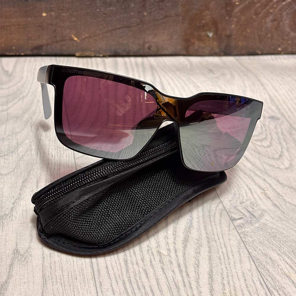 BOBSTER Boost Sonnenbrille matt schwarz grau violett verspiegelt