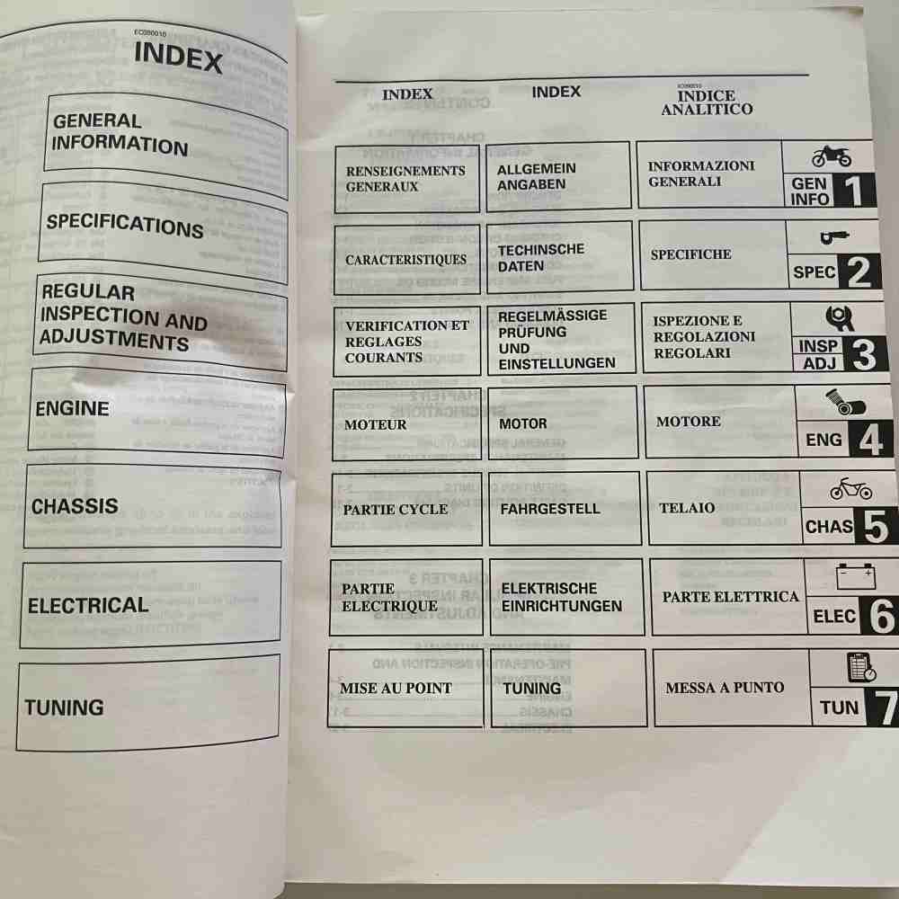 YAMAHA YZ 250 (K)/LC 1998 5DJ-28199-30 Motorrad-Handbuch gebraucht