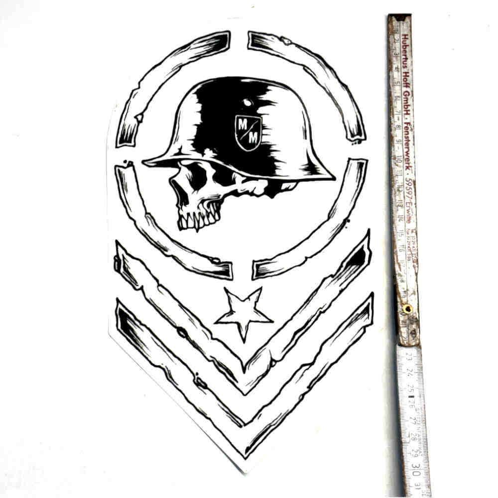 METAL MULISHA Apprehend 2er-Set Totenkopf Aufkleber/Sticker ca. 30cm lang