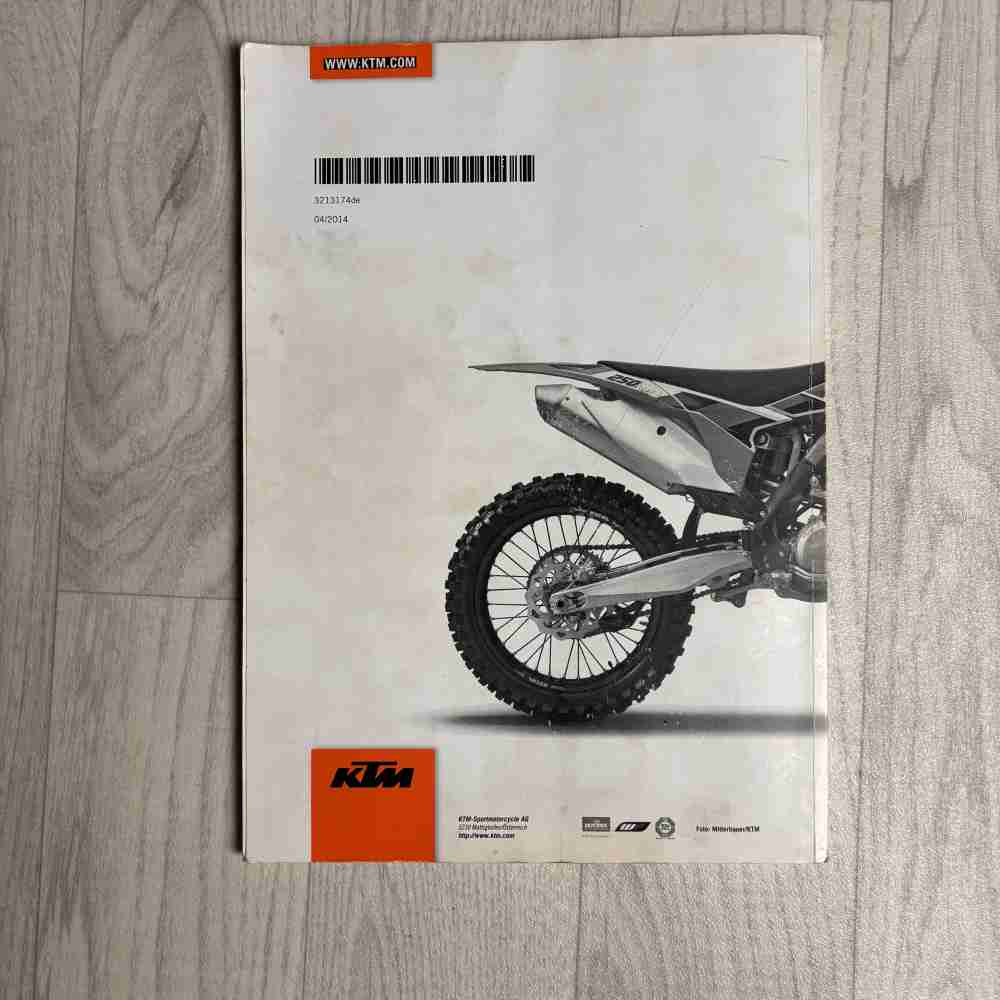 KTM 250 SX-F 2015 3213174DE Motorrad-Handbuch gebraucht