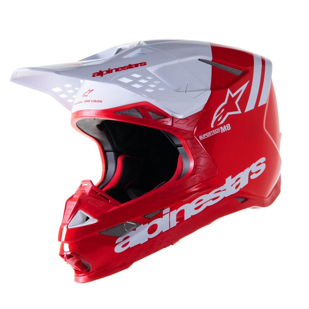 ALPINESTARS Supertech M8 Radium 2 Motocross Helm rot weiss