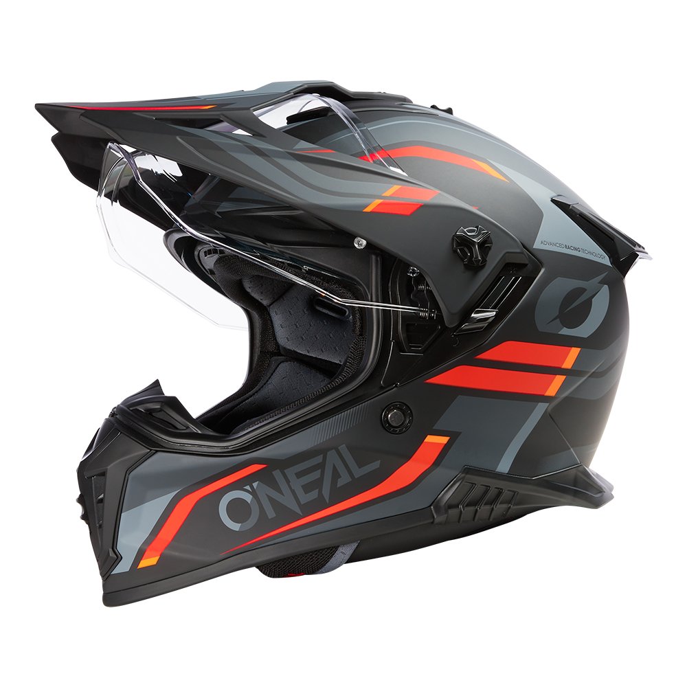 ONEAL A-SRS Motocross Helm Spike schwarz grau rot ONEAL A-SRS Motocross Helm Spike schwarz grau rot