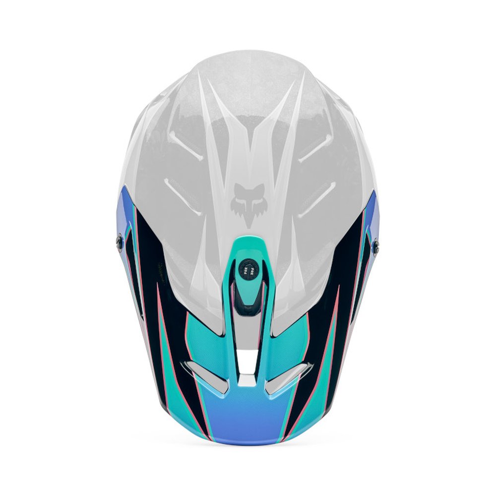 FOX V3 RS HELMET Helmschirm - CANVAS Aqua