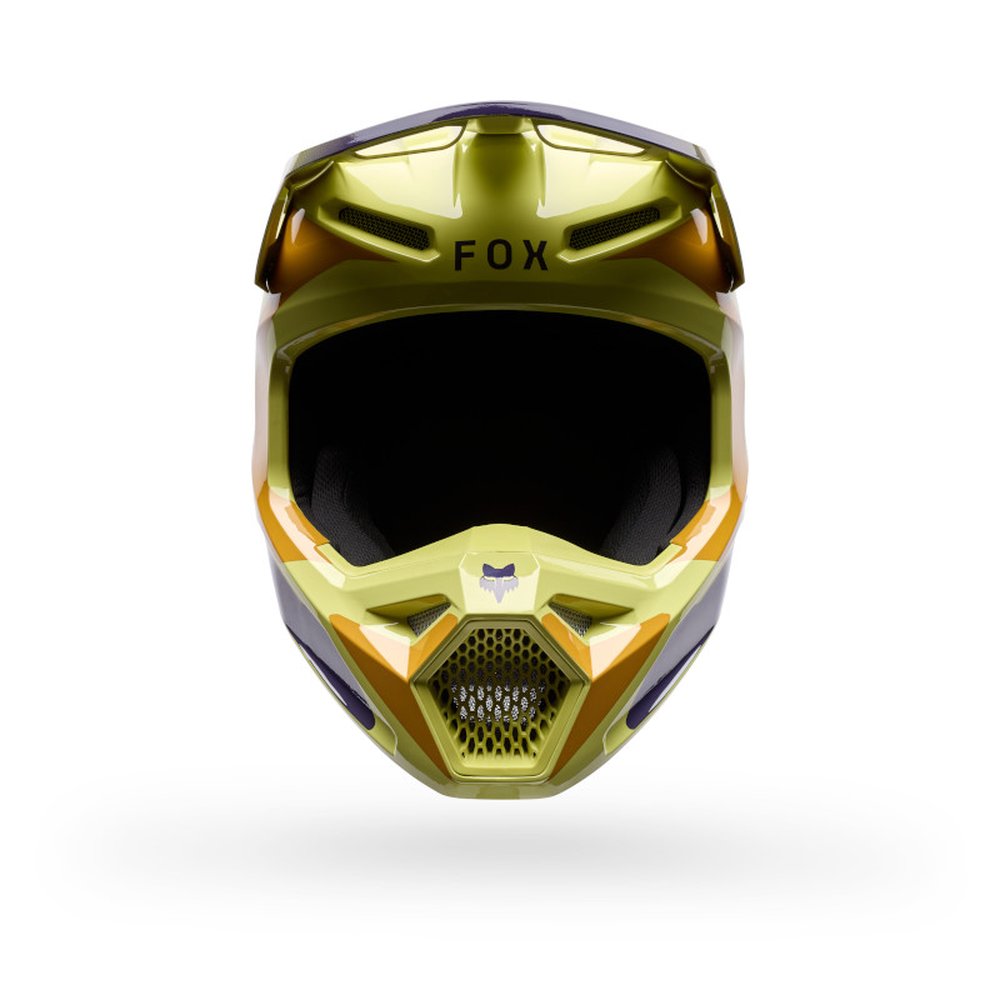 FOX V1 IMAGE PRINT Motocross Helm Pear Gelb