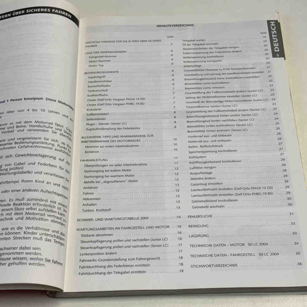 KTM 85 SX 19/16 & 17/14 2015 3213172en Motorrad-Handbuch gebraucht