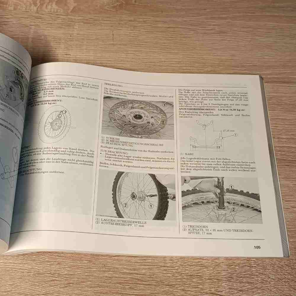 HONDA CR250R 1995 69KZ3610 00X69-KZ3-6100 Motorrad-Handbuch gebraucht