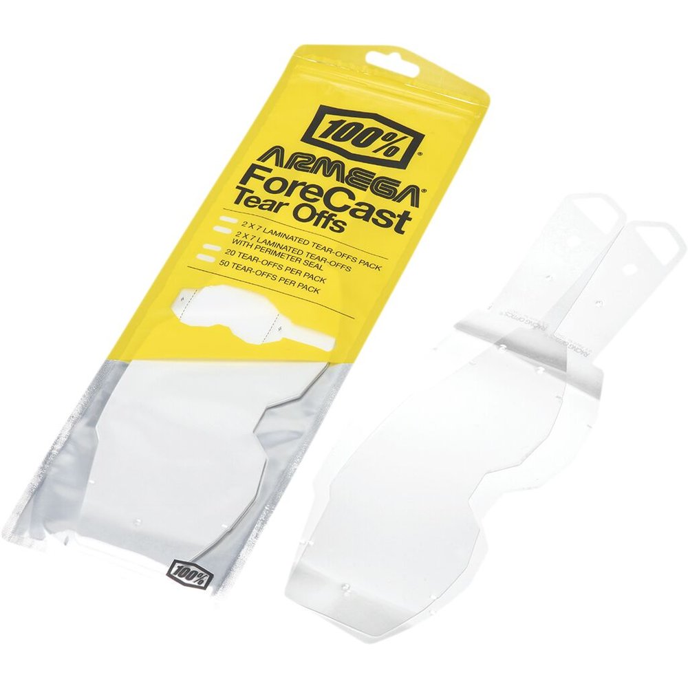 100% Armega Forecast Goggle Tear-Offs 20er Pack 100% Armega Forecast Goggle Tear-Offs 20er Pack