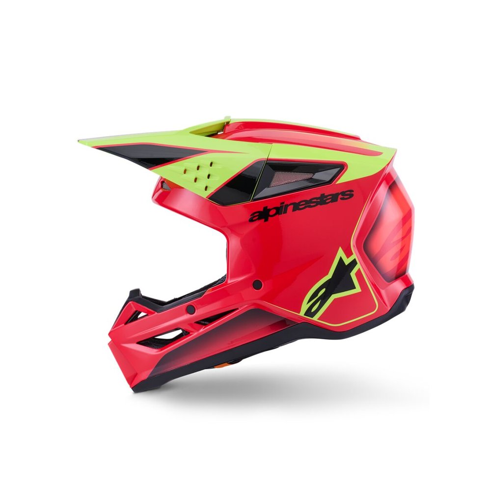 ALPINESTARS Supertech M3 Fray Motocross Helm rot/gelb/schwarz