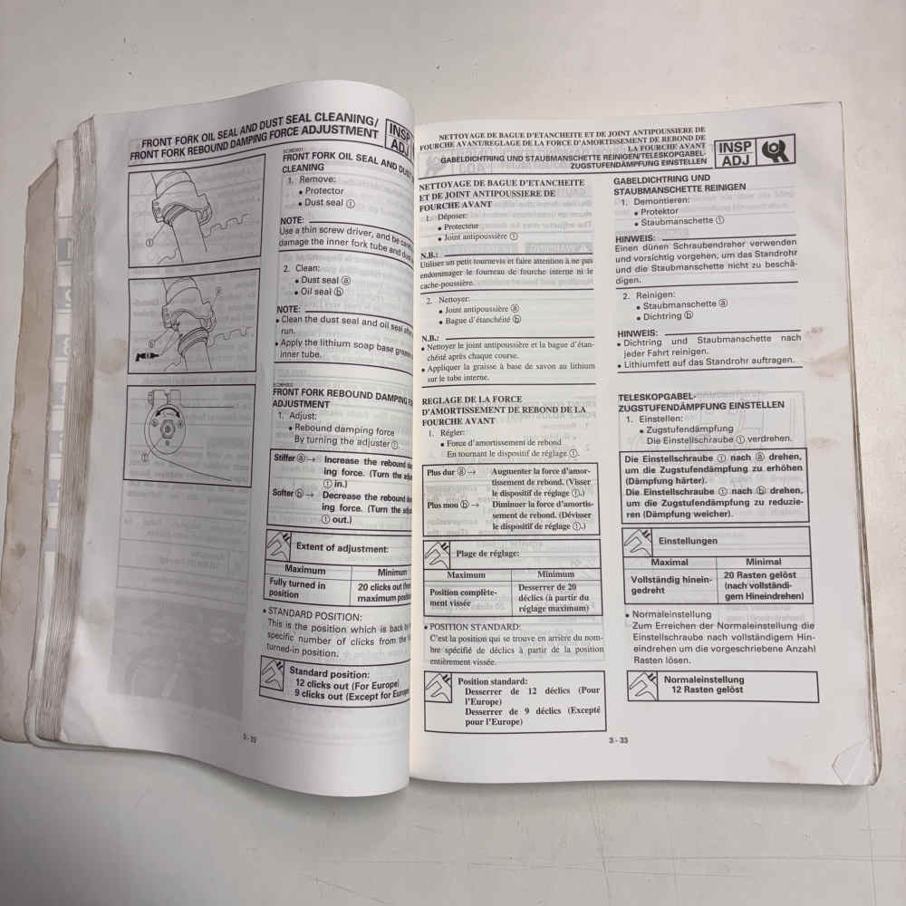 YAMAHA WR 400 F (K) 5BF-28199-80 Motorrad-Handbuch gebraucht