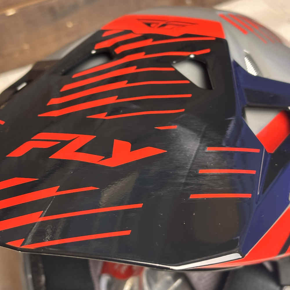 FLY Formula CP Slice Motocross Helm blau grau rot schwarz B-WARE FLY Formula CP Slice Motocross Helm blau grau rot schwarz B-WARE
