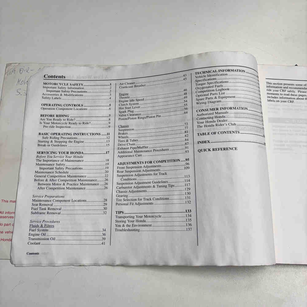 HONDA CRF 250 R 2007 31KRN630 00X31-KRN-3300 Motorrad-Handbuch gebraucht