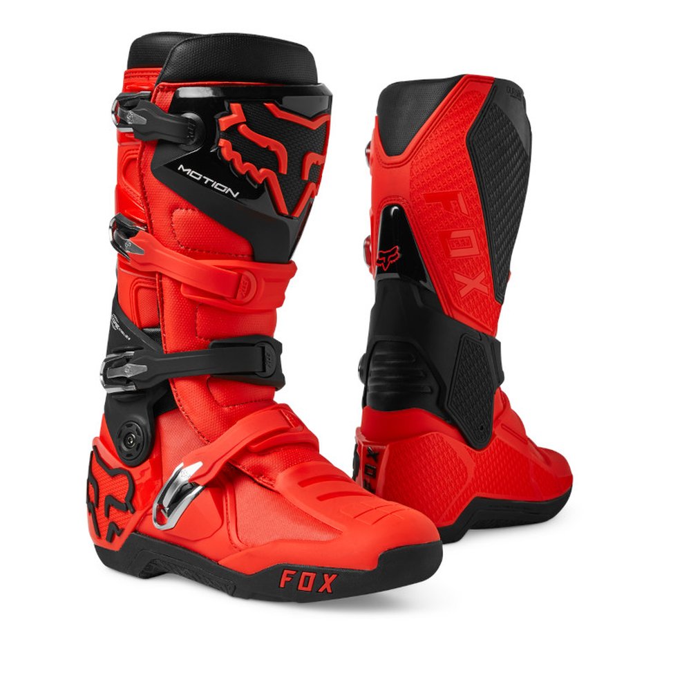 FOX MOTION BOOT Motocross Stiefel Neon Rot