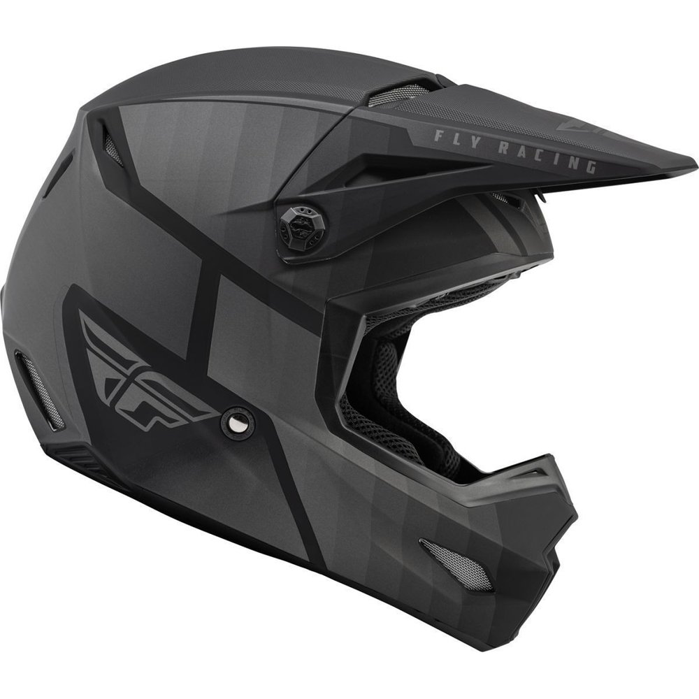 FLY Kinetic Drift Motocross Helm schwarz grau