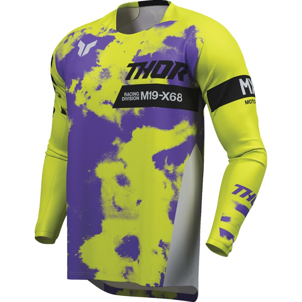 THOR Launchmode Bleach Jersey grau/acid neon gelb THOR Launchmode Bleach Jersey grau/acid neon gelb