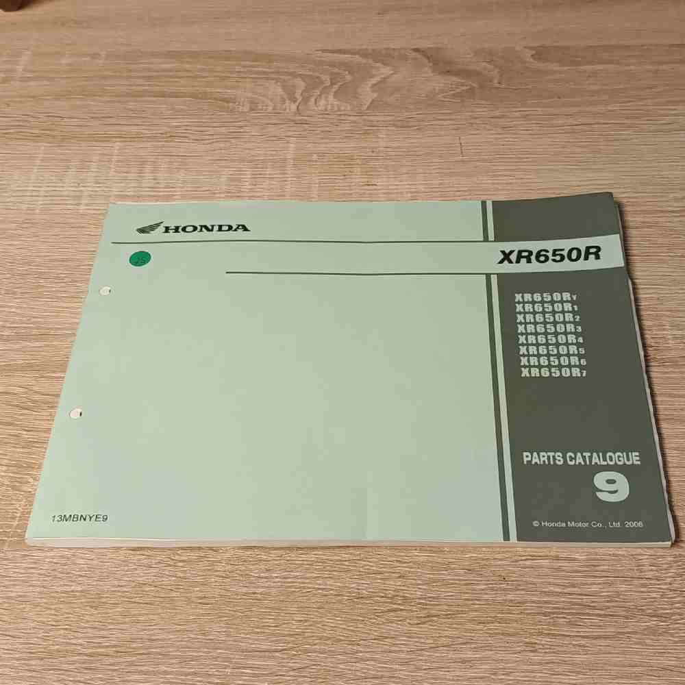 HONDA XR650R (Y,1-7) 2007 Ersatzteilkatalog 13MBNYE9 Motorrad-Handbuch gebraucht