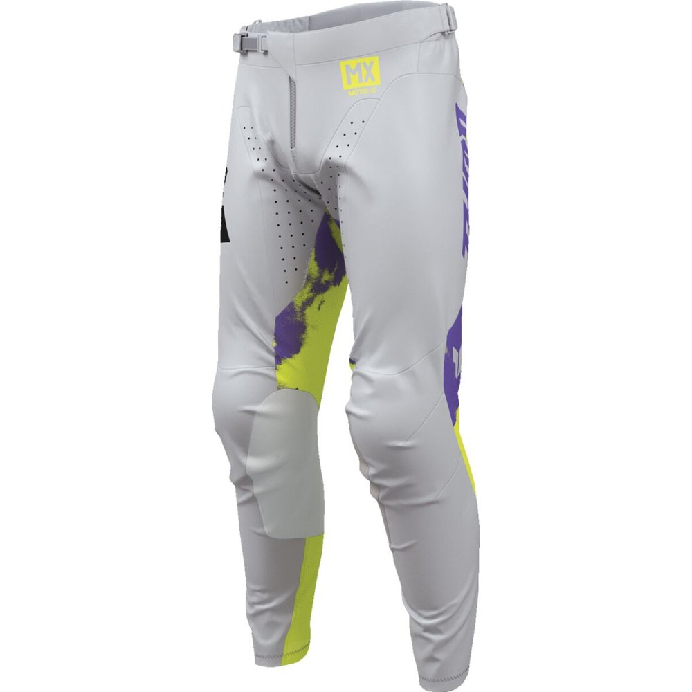 THOR Launchmode Bleach Motocross Hose grau/acid neon gelb
