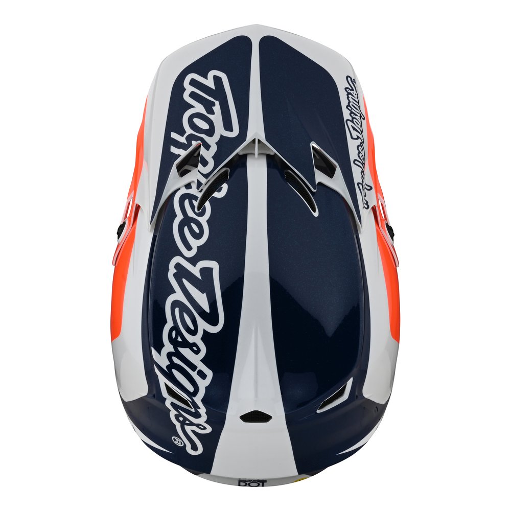 TROY LEE DESIGNS SE4 Polyacrylite Motocross Helm Corsa blau orange