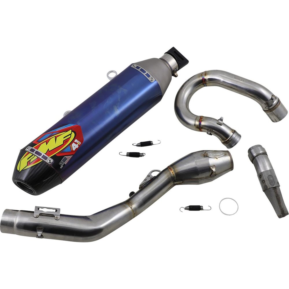 FMF Factory 4.1 RCT Endschalldämpfer Titan blau eloxiert + MegaBomb Krümmer