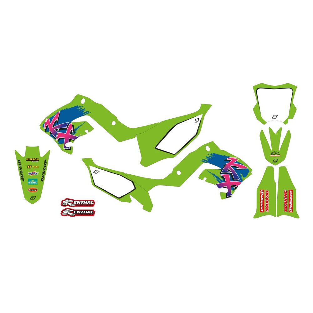 BLACKBIRD RACING Dekorsatz Retro Kawasaki KX